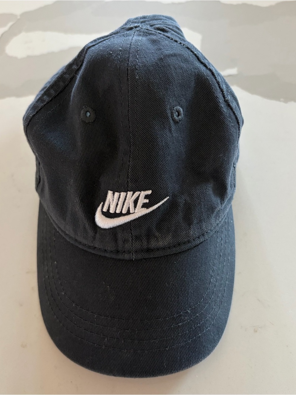 Nike toddler gray Baseball Cap with White Swoosh summer play wear